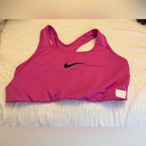 Nike Magenta/Pink Racerback Sports Bra with Black Swoosh